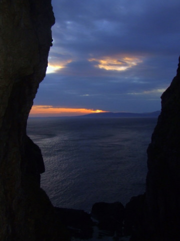 view from eileach an naoimh towards ross of mull