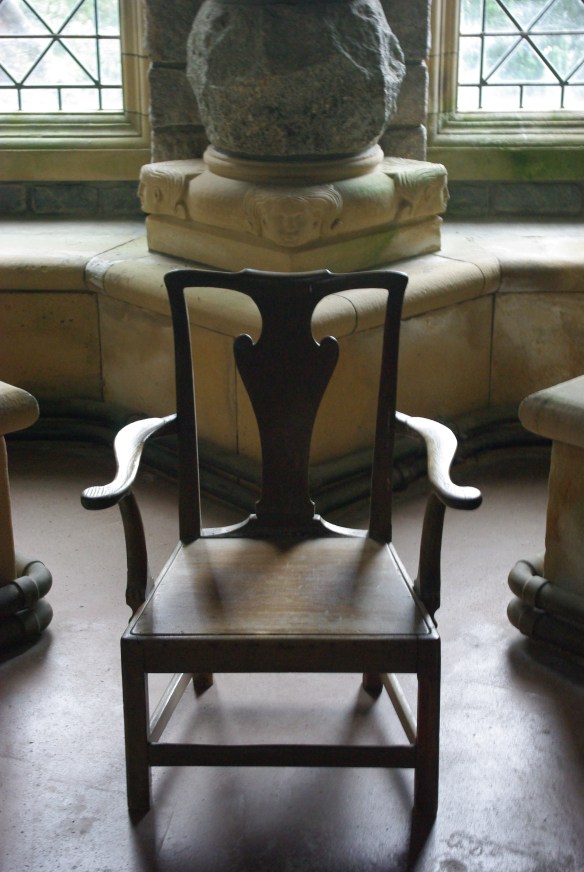 chair, symmetry, St Conan's Kirk, Loch Awe chair, symmetry, St Conan's Kirk, Loch Awe