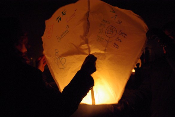 A family with their lantern