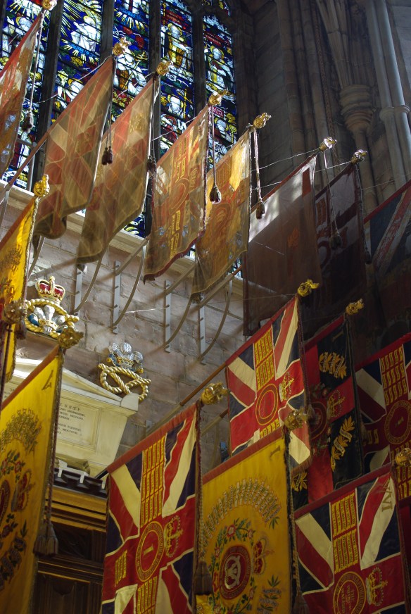 Military flags, Lichfield Cathedral