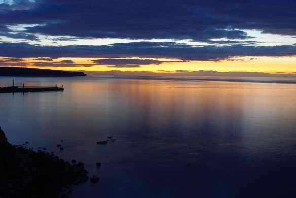 night time, from the cliff top