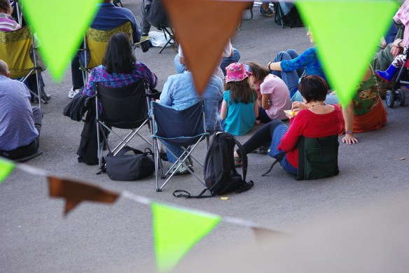 Michaela and Audrey listening to Richard ROAR