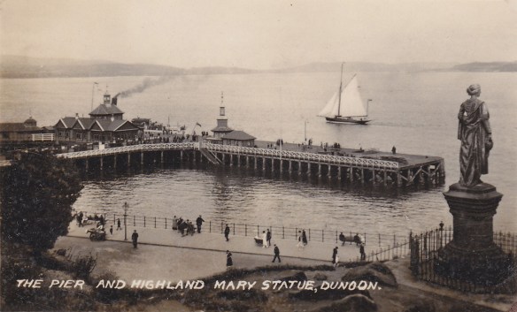 Argyllshire, Dunoon, The Pier and Highland Mary Statue - 1280pix