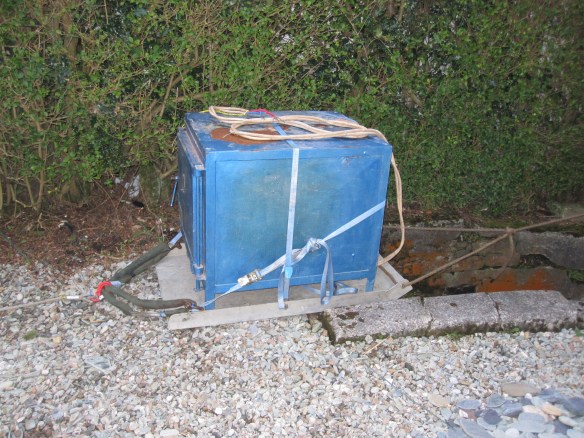 kiln poised at the top of the stairs...