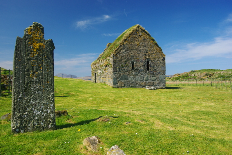 12th C chapel and broken cross