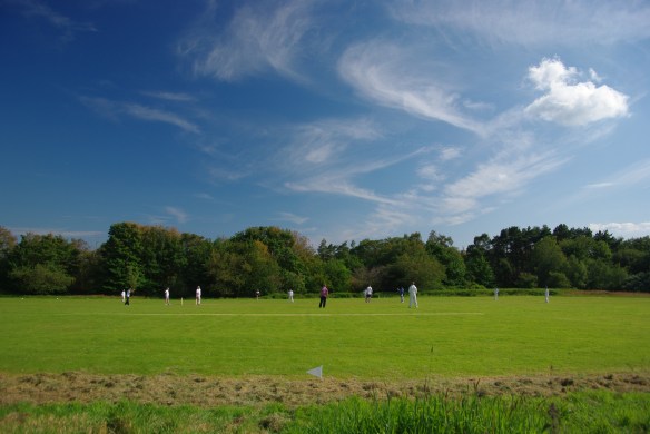 cricket ground, castle toward