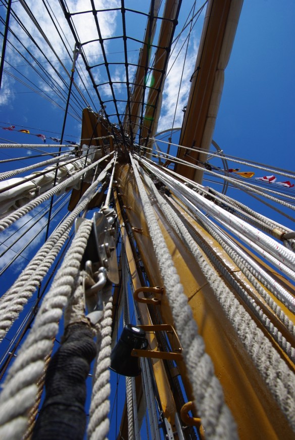 sheets and yards, square rigged ship