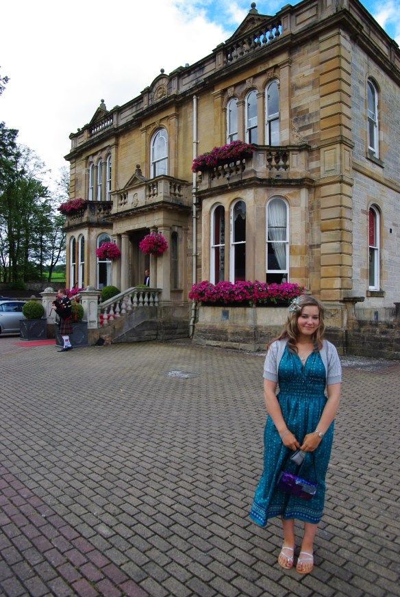 Emily, outside Moorpark House