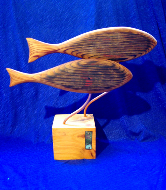 sea tree fish carving