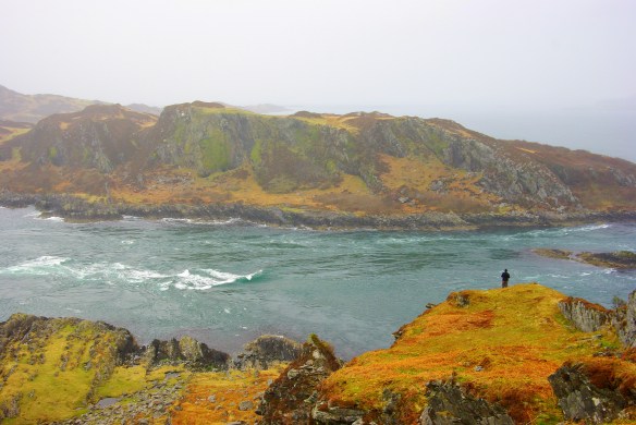 Andy in contemplation above the Grey Dogs tidal race