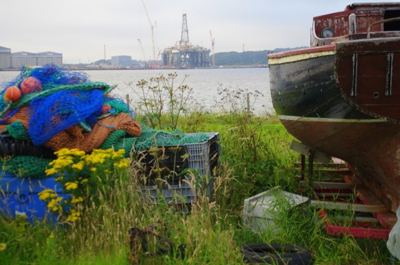 Fishing gear, oil rig, Cromarty